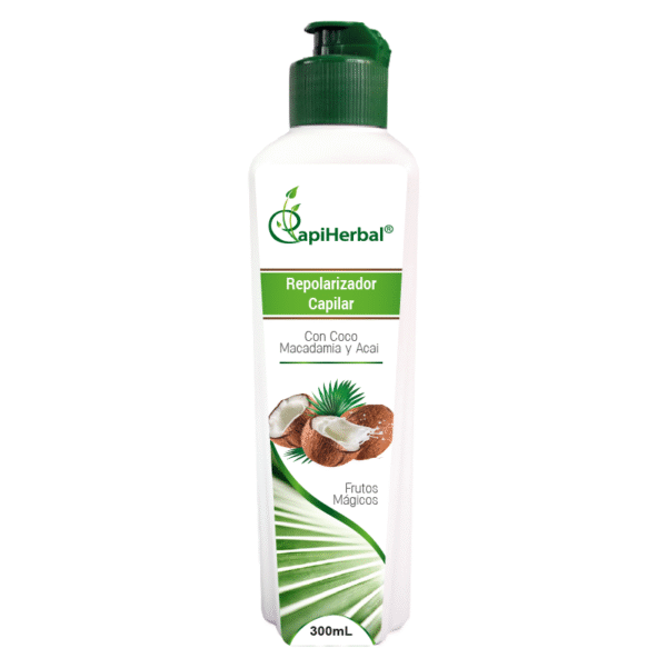 Tratamiento capilar repolarizador con aceite de coco y macadamia – CapiHerbal