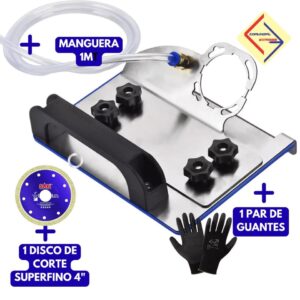 KIT SOPORTE BISEL ACERO INX CERAMICA 45G MANGUERA DISCO Y GUANTES