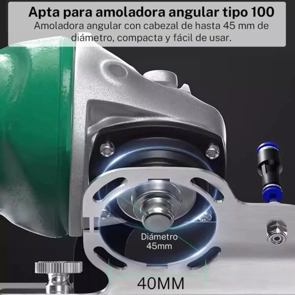 SOPORTE CORTE CERAMICA 45 GRA PULIDORAS ACERO INOX PQ 19PCs - Imagen 4