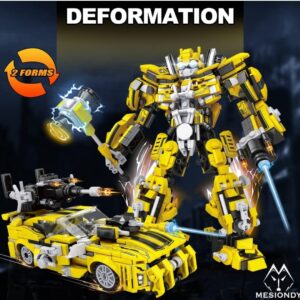 Robot transformable tipo Bumblebee Mesiondy 2 en 1 color amarillo