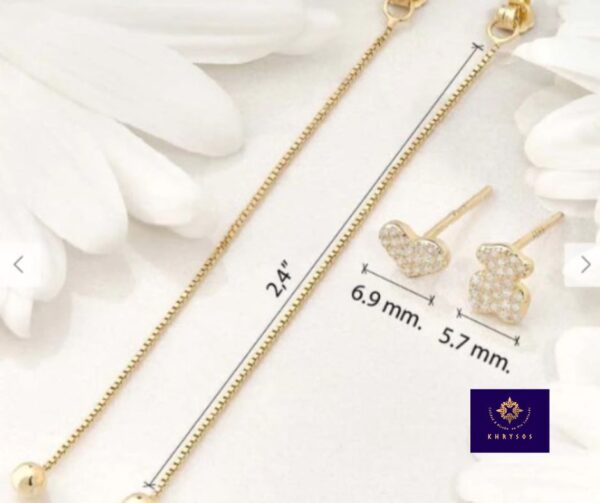 Aretes Velvet plata oro - Imagen 2