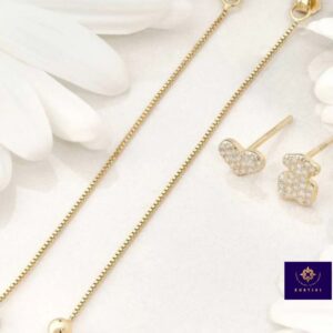 Aretes Velvet plata oro
