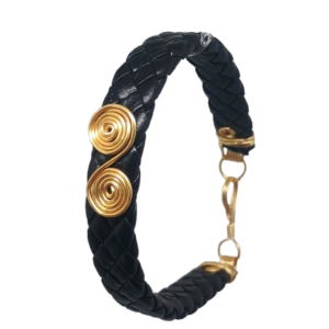 Pulsera Vínculo Dorado en Cuero Sintético