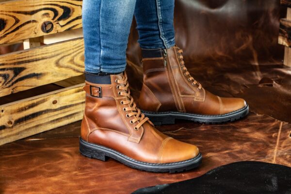 Bota Olimpo Miel para Caballero en Cuero