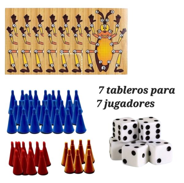 Juego de mesa la cucaracha imantada integracion familiar 7 jugadores - Imagen 2