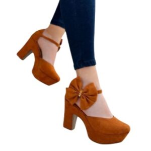 Tacones para dama con moño