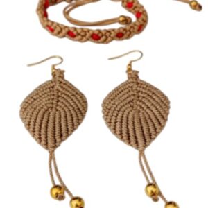 Set macramé hoja