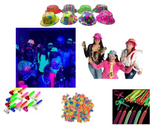 Mega Combo Neón para Fiestas 100 Artículos para Brillar sin Parar
