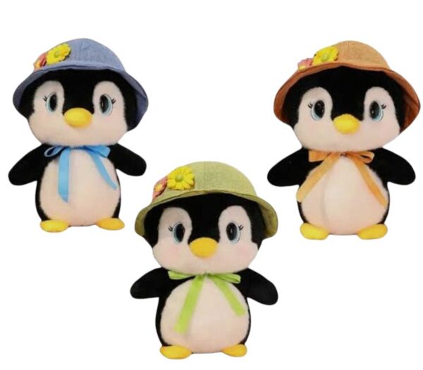 Peluches de pinguinito adorables con sombrerito estilo y mucha ternura - Imagen 2