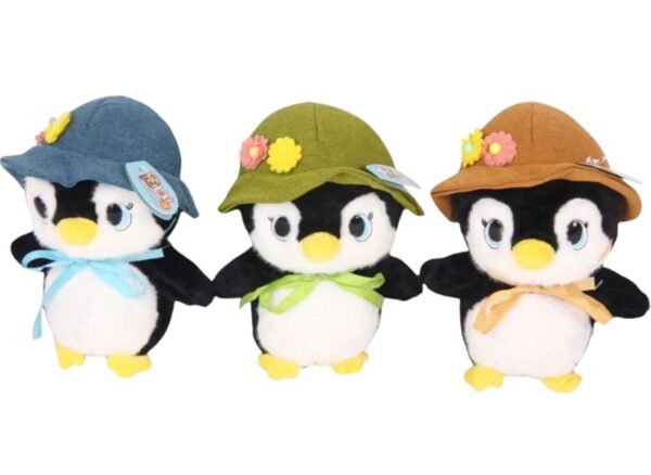 Peluches de pinguinito adorables con sombrerito estilo y mucha ternura - Imagen 3