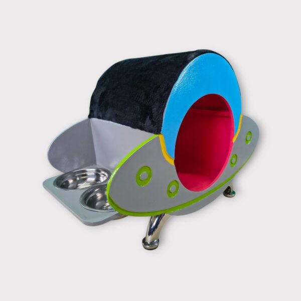 Casa comedero multifuncional para gatos