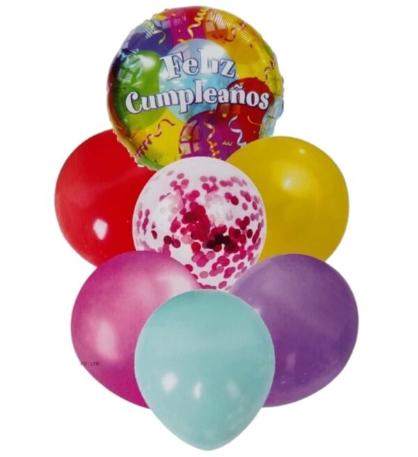 Bouquet de Cumpleaños Variedad de Globos para Celebrar - Imagen 3