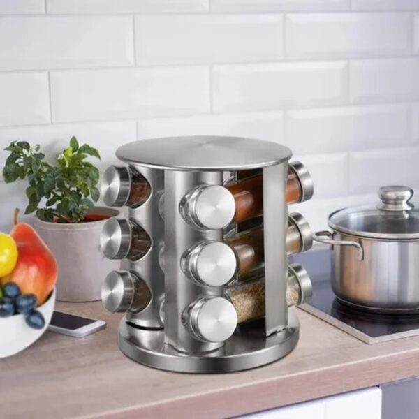 Soporte Giratorio de Condimentos x12 Sazona con Estilo y Elegancia - Imagen 4