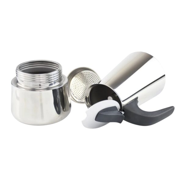 Cafetera expreso lujo italiano capacidad 9 tazas acero inoxidable - Imagen 3