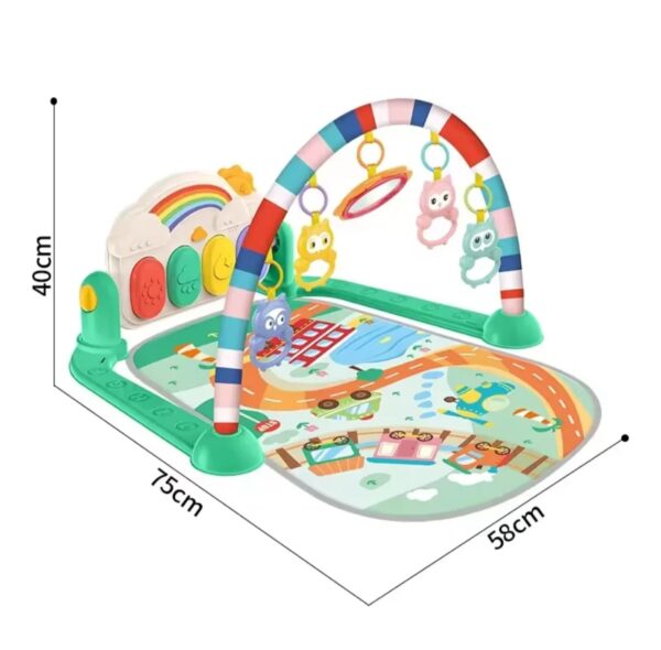 Gimnasio tapete piano musical estimulacion bebes diseño tren - Imagen 3