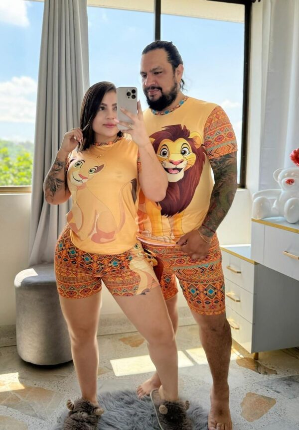 Pijama para parejas Rey León - Imagen 2
