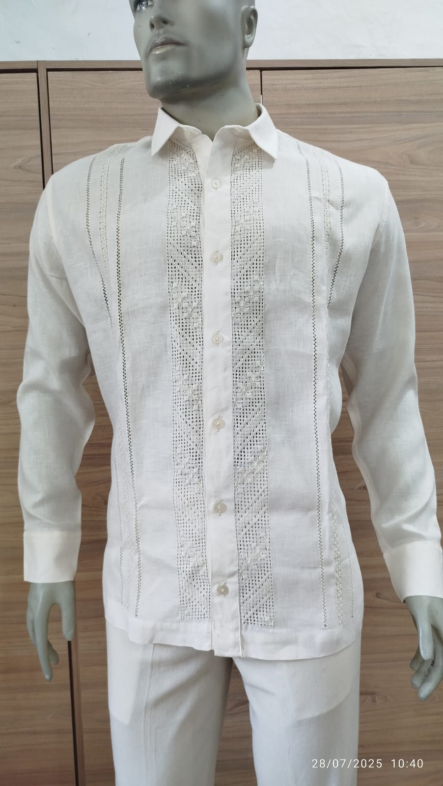 Camisa Guayabera para caballero en lino - Imagen 2