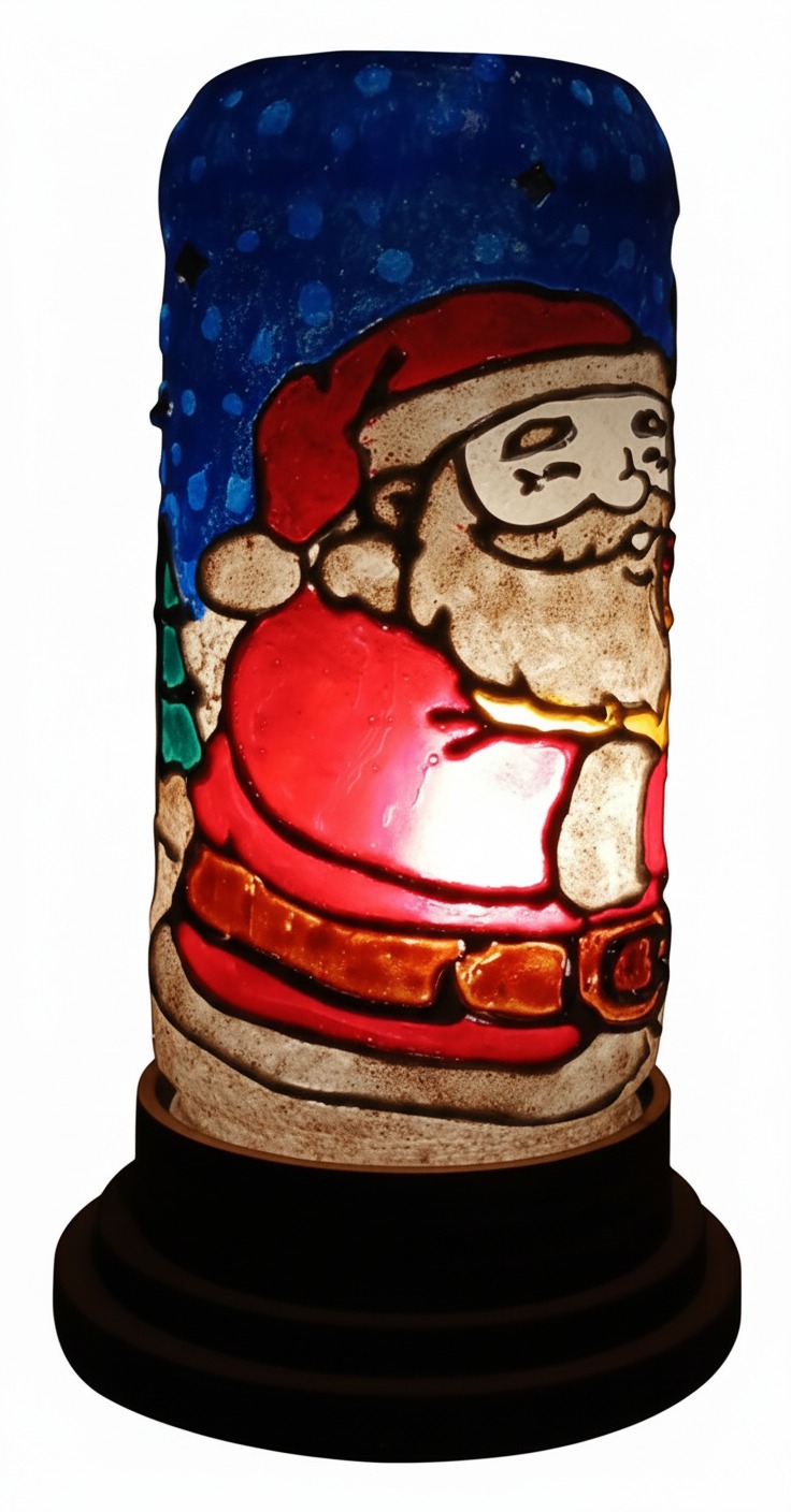 Lámpara de Santa y Rudolf en un tierno abrazo - Imagen 3