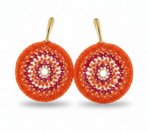 Aretes en acero anaranjandos