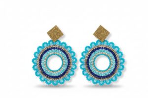 Aretes en acero Azules