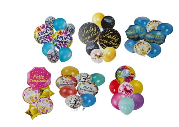 Bouquet de Cumpleaños Variedad de Globos para Celebrar