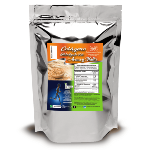 Colágeno Hidrolizado Bio chemical con Avena y Malta 200g
