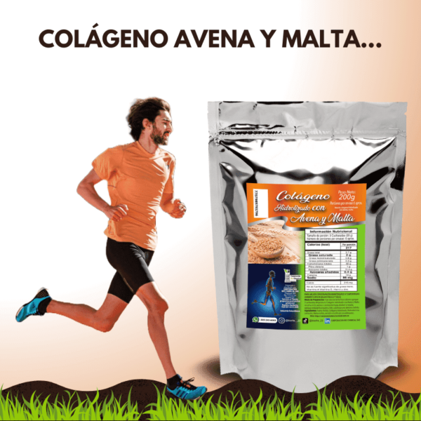 Colágeno Hidrolizado Bio chemical con Avena y Malta 200g - Imagen 3