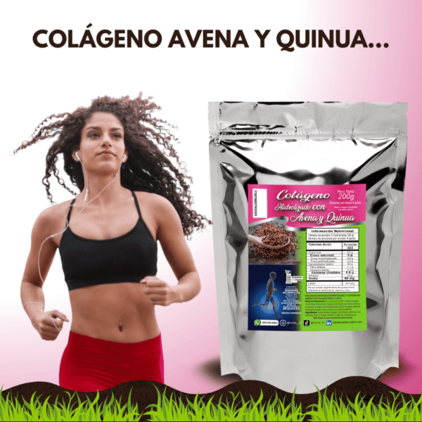 Colágeno Hidrolizado Bio chemical con Avena y Quinua 200g - Imagen 5