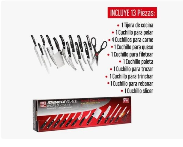 Set de Cuchillos Profesionales para Cocina con Estilo y Precisión - Imagen 4