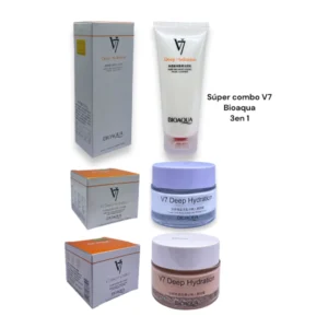 COMBO DUO DE CREMA ACLARANTE E HIDRATANTE MAS JABON PURIFICADOR V7