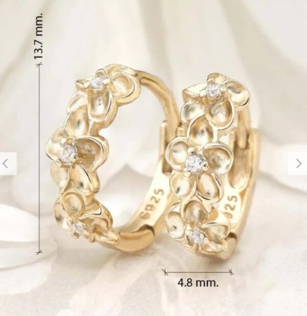 Aretes Garden Plata Oro - Imagen 4