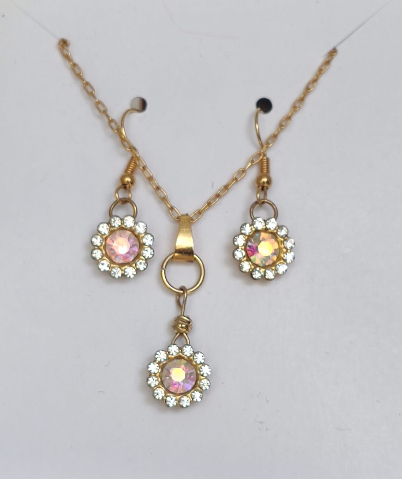 Set cadena y aretes dual elegante - Imagen 2