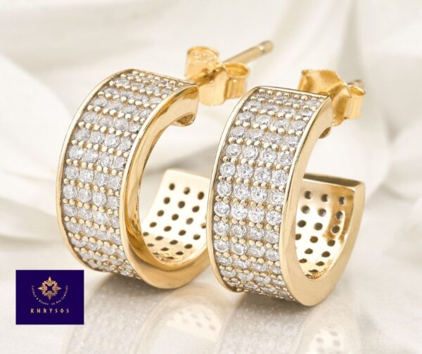 Aretes olimpia plata oro