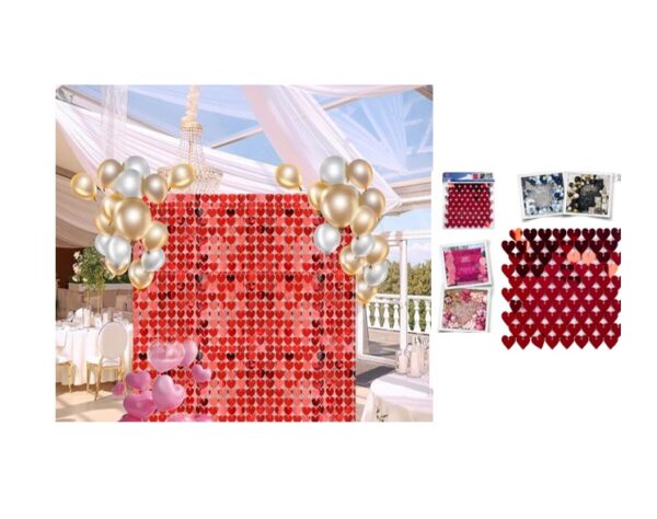 Panel Decorativo de Corazones Rojos Brilla el Amor en Cada Rincón - Imagen 2