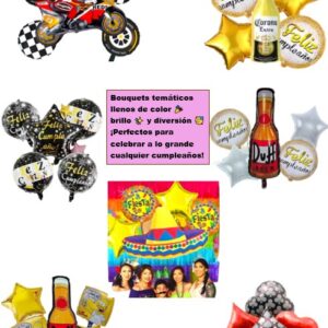 Bouquets Temáticos Metalizados Diseños Originales para Toda Ocasión