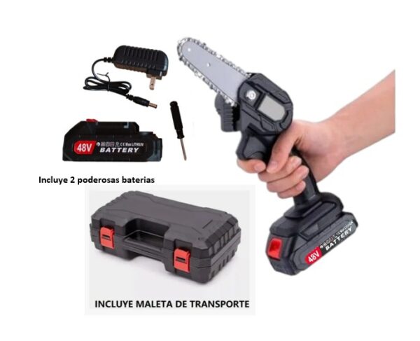 Motosierra Eléctrica Inalámbrica 48V con Maletín