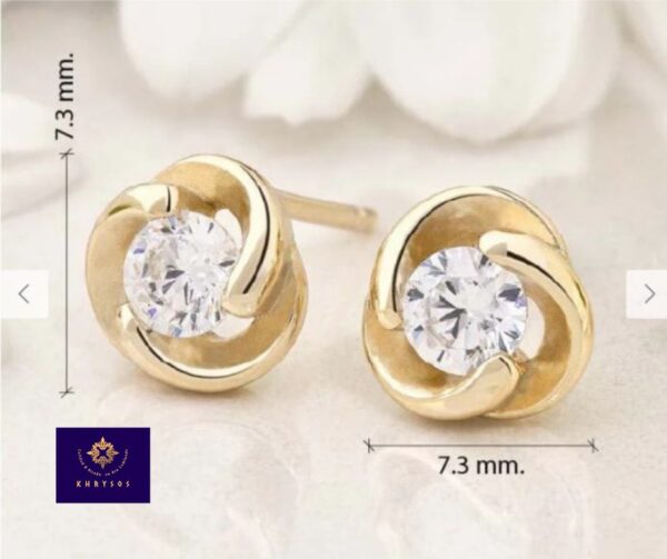 Aretes Topi plata oro - Imagen 4