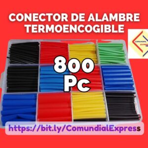 KIT 800 TUBOS TERMORRETRÁCTIL AISLAMIENTO DE CABLE DE ALAMBRE DE CONEXIÓN CAJA ALMACENAMIENTO