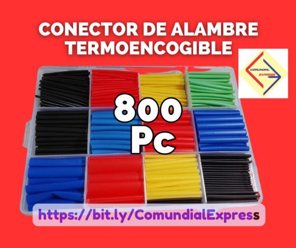 KIT 800 TUBOS TERMORRETRÁCTIL AISLAMIENTO DE CABLE DE ALAMBRE DE CONEXIÓN CAJA ALMACENAMIENTO