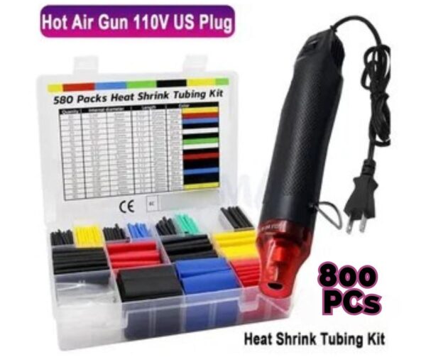 KIT 800 TUBOS TERMORRETRÁCTIL AISLAMIENTO DE CABLE DE ALAMBRE DE CONEXIÓN CAJA ALMACENAMIENTO - Imagen 2