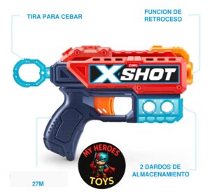 x shot 2x kickback pistola de dardos - Imagen 3