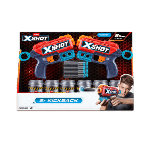 x shot 2x kickback pistola de dardos