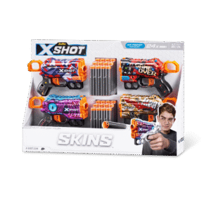 set de pistolas de dardos x shot x 4 unidades con cargas